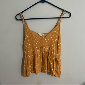 Orange tank top with polka dots from pacsun,LA hearts